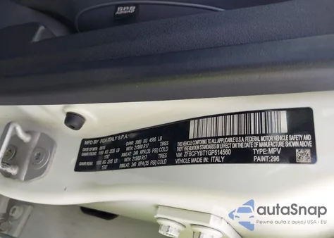 2016 Fiat 500X Easy z USA, uszkodzony, nr VIN ZFBCFYBT1GP514560